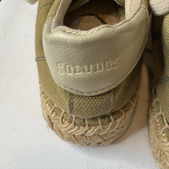 Soludos Women's Tennis Platform Espadrille Lace Up Sneakers Size 8 - Picture 3 of 9